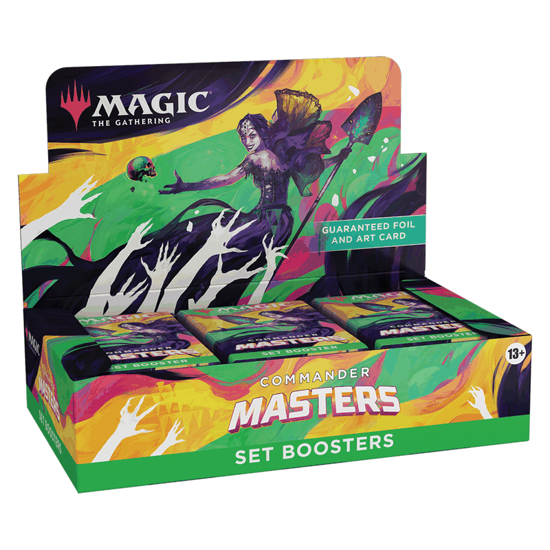 Commander Masters – Set Booster Display (24) in Englisch, Originalverpackung, Schrägansicht Rechts