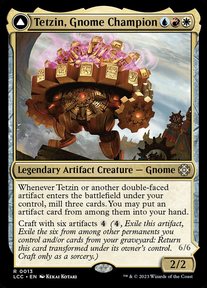 Tetzin, Gnome Champion // The Golden-Gear Colossus – The Lost Caverns of Ixalan Commander [LCC] – English – #13