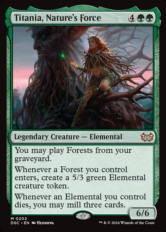 Titania, Nature's Force – Duskmourn: House of Horror Commander [DSC] – English – #202
