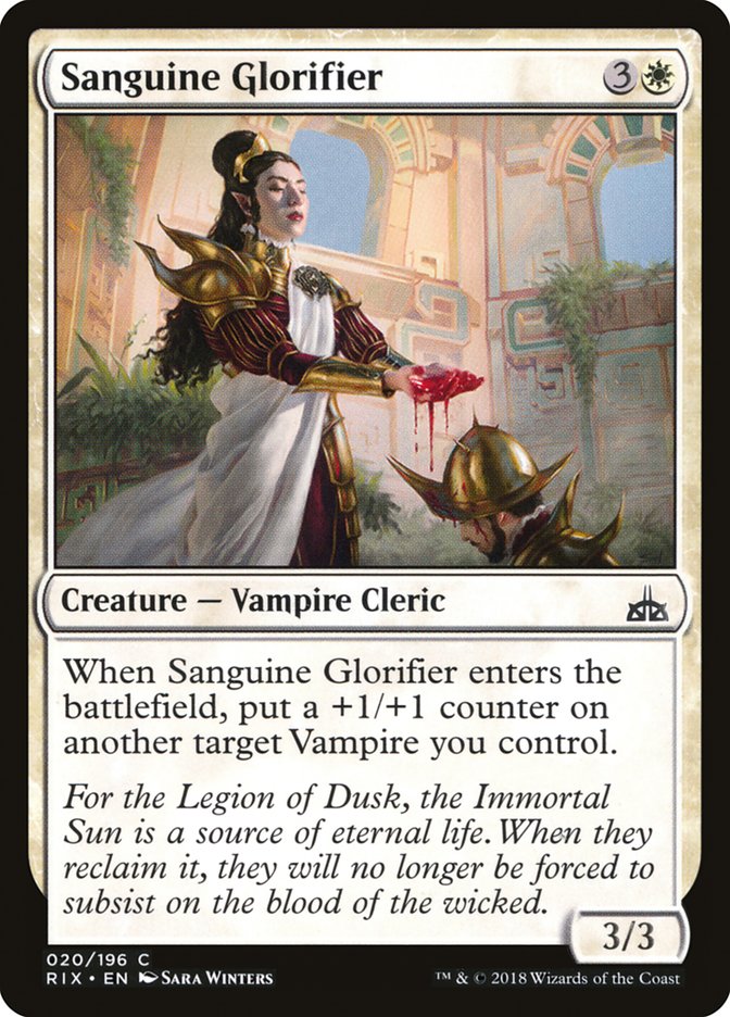 Sanguine Glorifier – Rivals of Ixalan [RIX] – D – #20