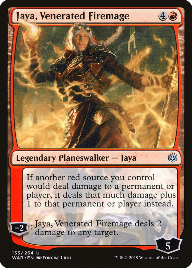 Jaya, Venerated Firemage – War of the Spark [WAR] – D – #135