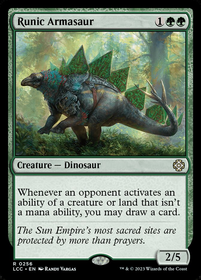 Runic Armasaur – The Lost Caverns of Ixalan Commander [LCC] – English – #256