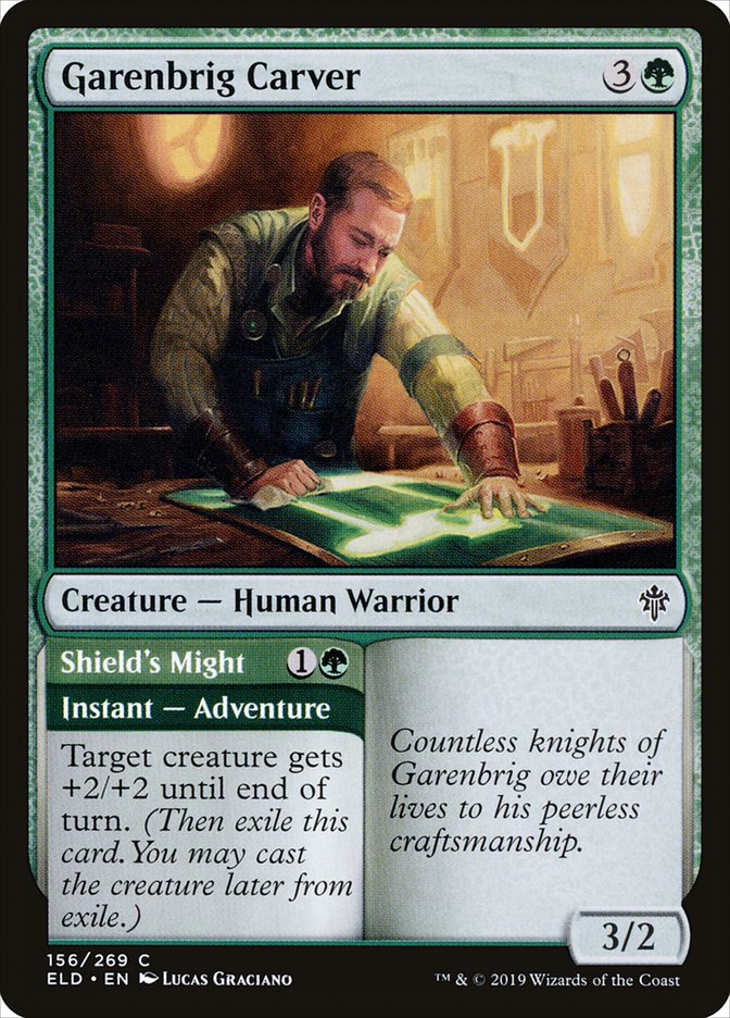 Garenbrig Carver // Shield's Might – Throne of Eldraine [ELD] – English – #156