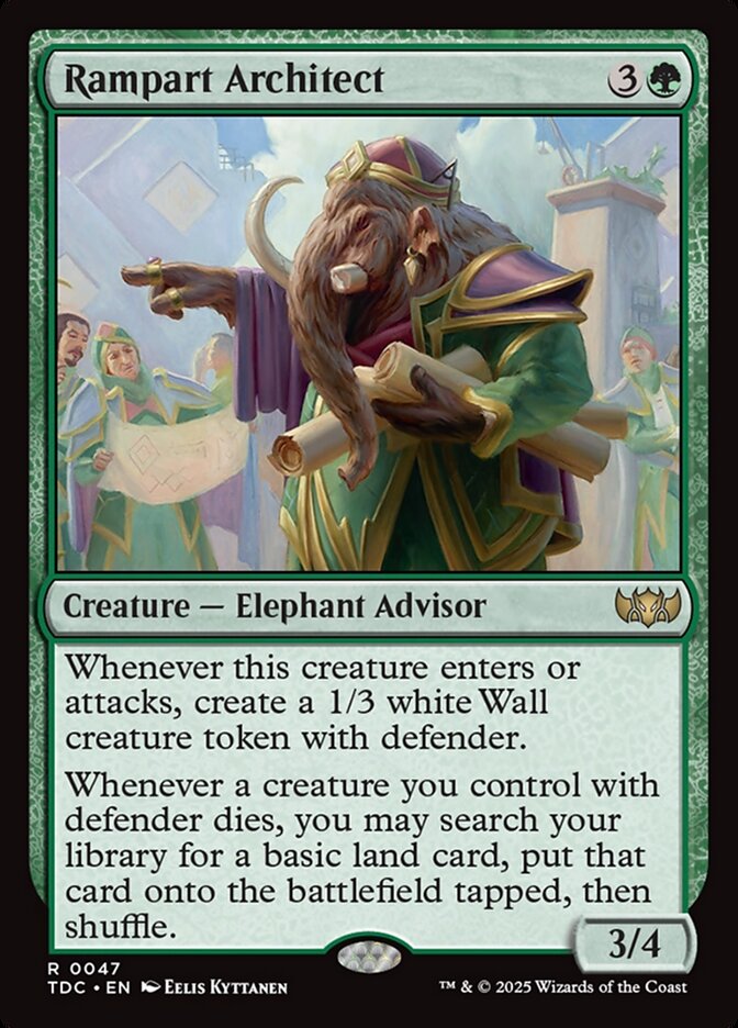 Rampart Architect – Tarkir: Dragonstorm Commander [TDC] – English – #47