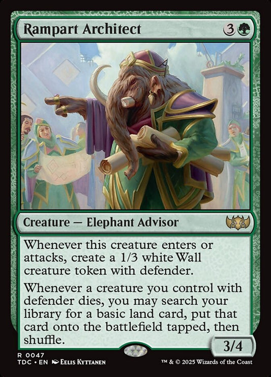 Rampart Architect – Tarkir: Dragonstorm Commander [TDC] – English – #47