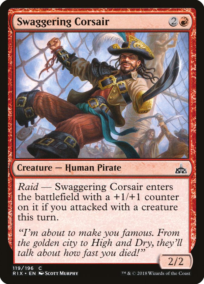 Swaggering Corsair – Rivals of Ixalan [RIX] – English – #119