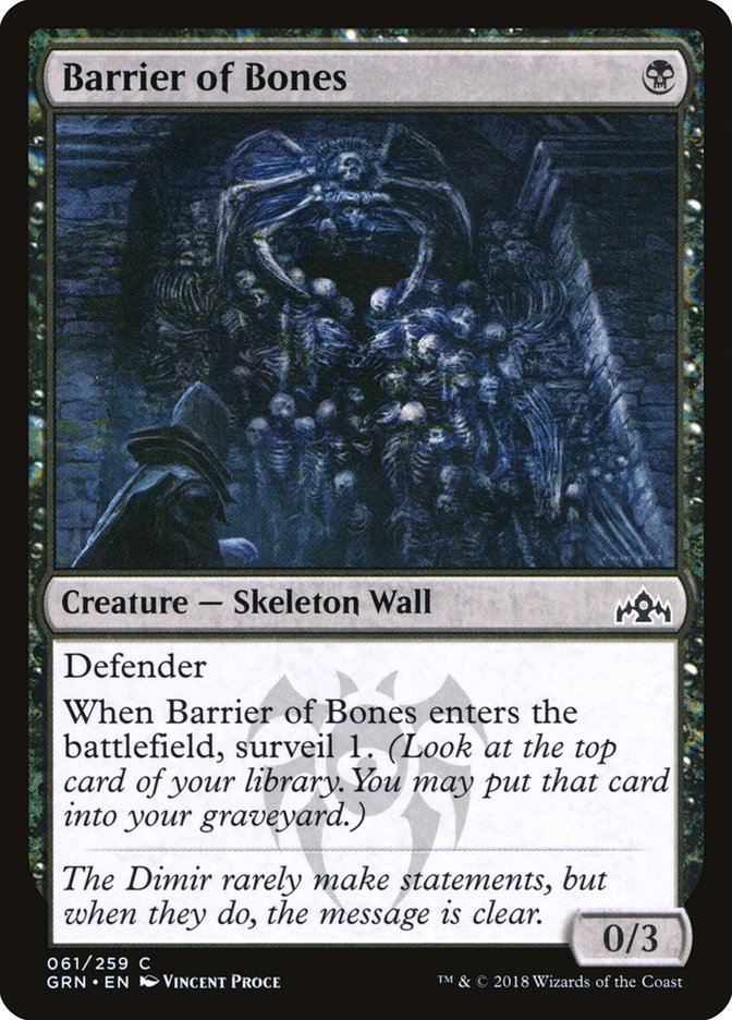 Barrier of Bones – Guilds of Ravnica [GRN] – D – #61