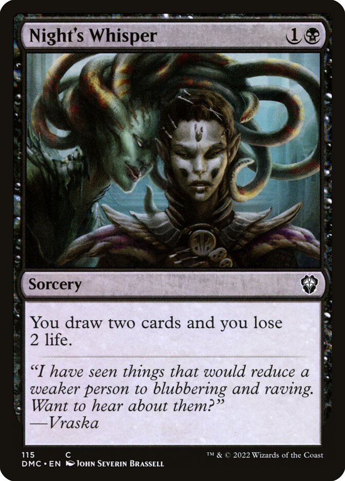 Night's Whisper – Dominaria United Commander [DMC] – English – #115