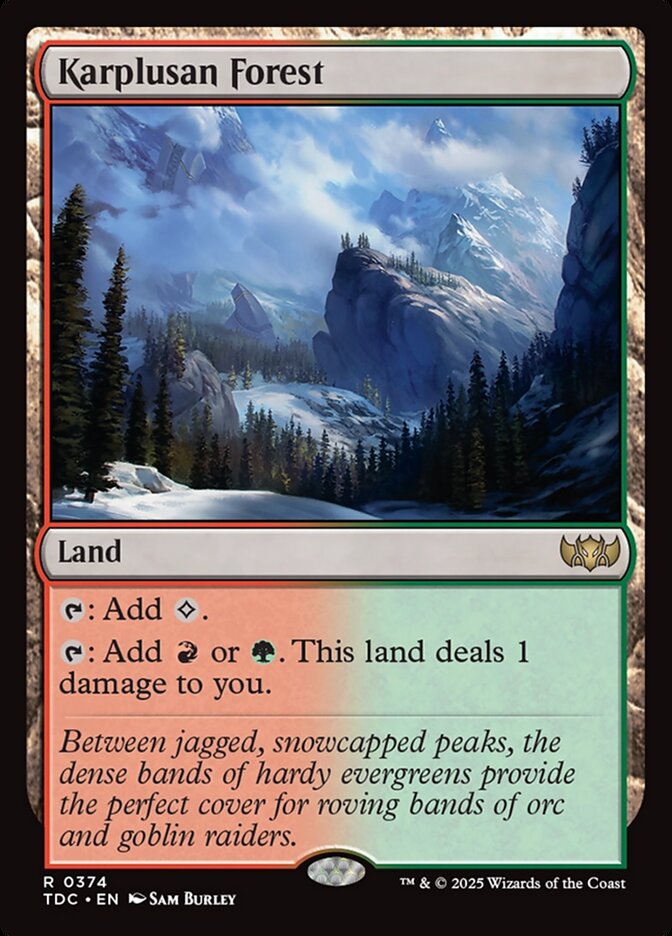 Karplusan Forest – Tarkir: Dragonstorm Commander [TDC] – English – #374
