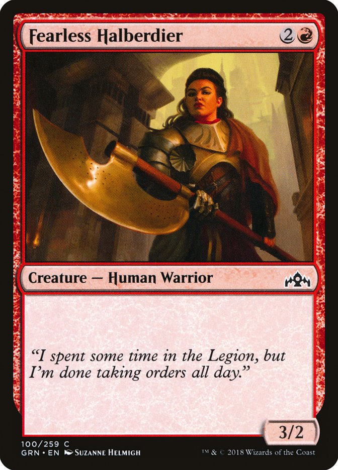 Fearless Halberdier – Guilds of Ravnica [GRN] – D – #100