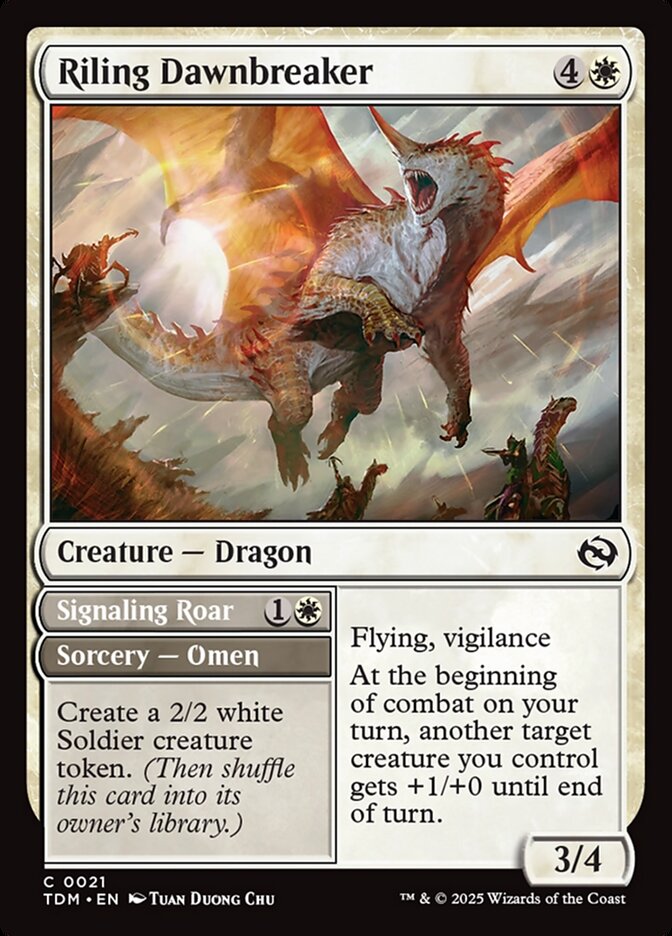 Riling Dawnbreaker // Signaling Roar – Tarkir: Dragonstorm [TDM] – D – #21