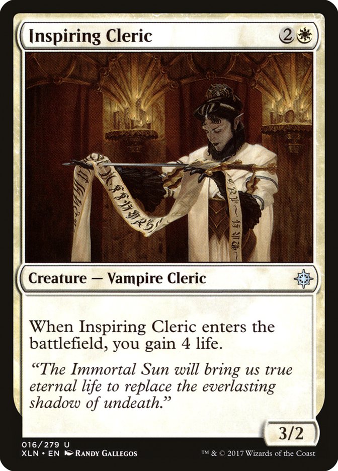 Inspiring Cleric – Ixalan [XLN] – D – #16