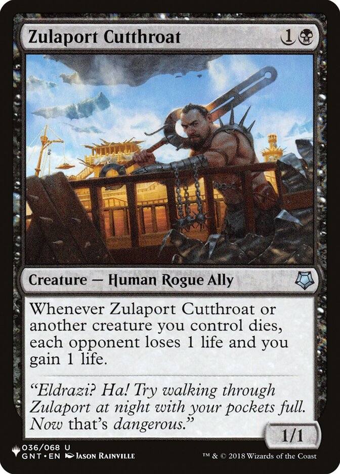 Zulaport Cutthroat – The List [PLST] – English – #GNT-36