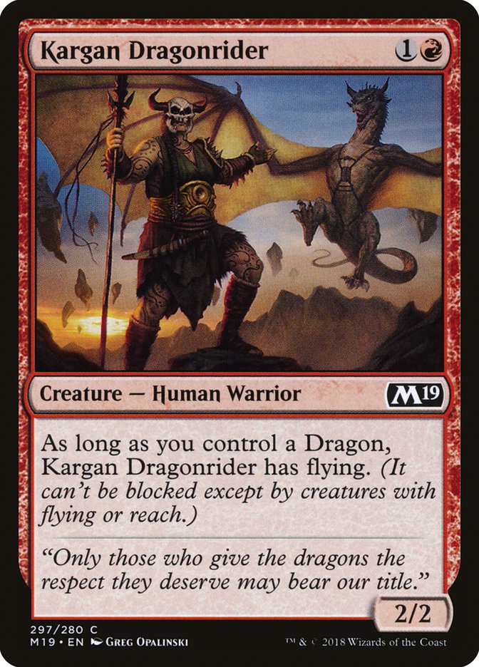 Kargan Dragonrider – Core Set 2019 [M19] – D – #297