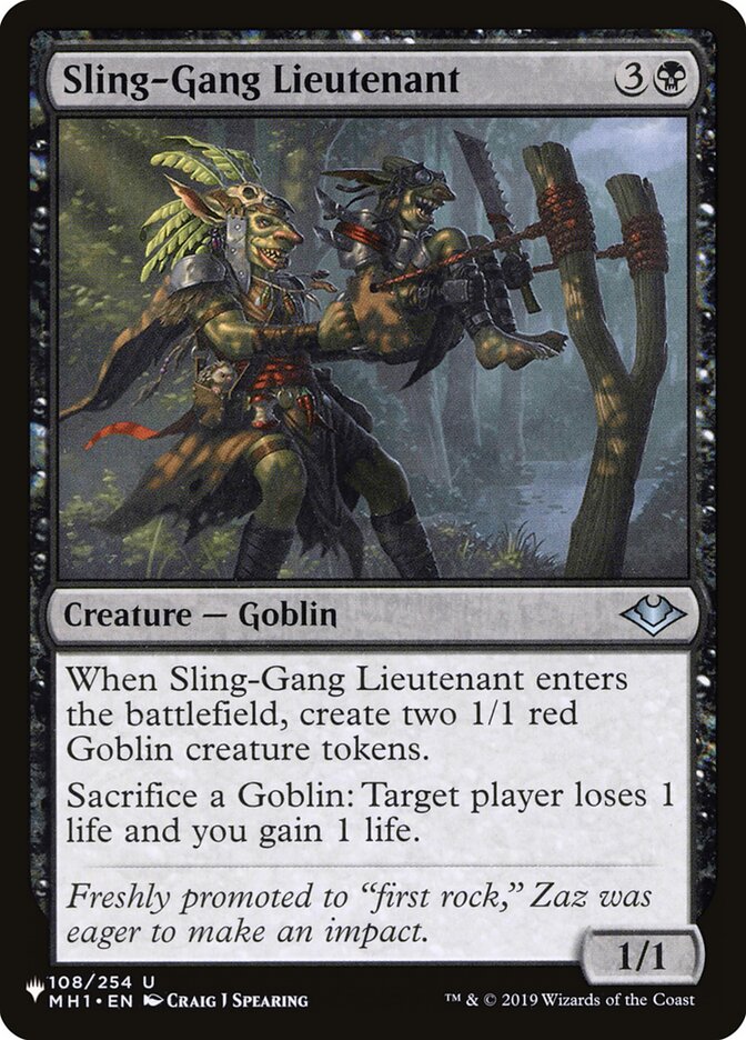 Sling-Gang Lieutenant – The List [PLST] – English – #MH1-108
