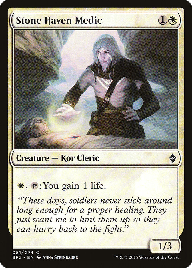 Stone Haven Medic – Battle for Zendikar [BFZ] – D – #51