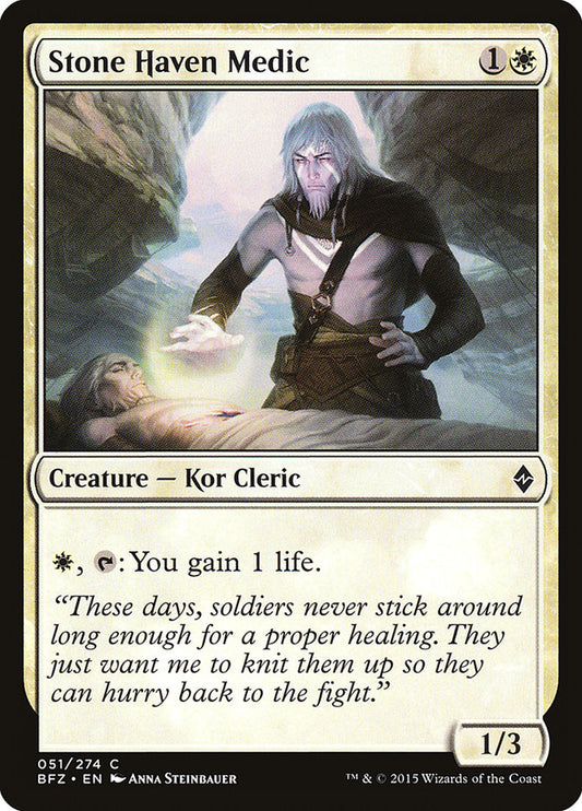 Stone Haven Medic – Battle for Zendikar [BFZ] – D – #51