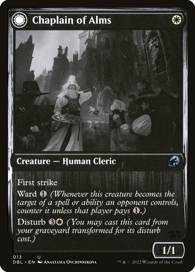 Chaplain of Alms // Chapel Shieldgeist – Innistrad: Double Feature [DBL] – English – #13