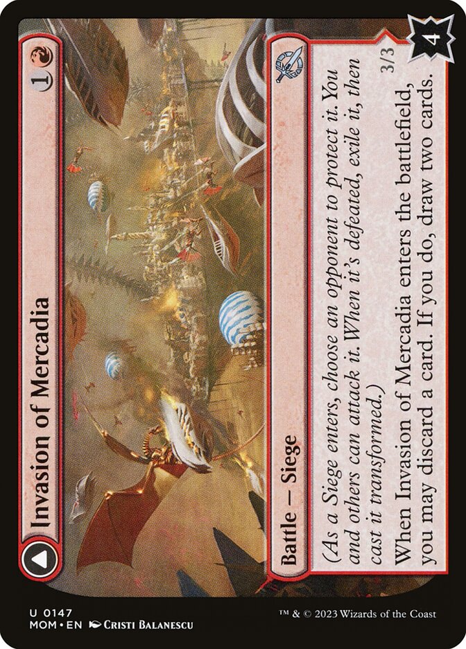 Invasion of Mercadia // Kyren Flamewright – March of the Machine [MOM] – English – #147