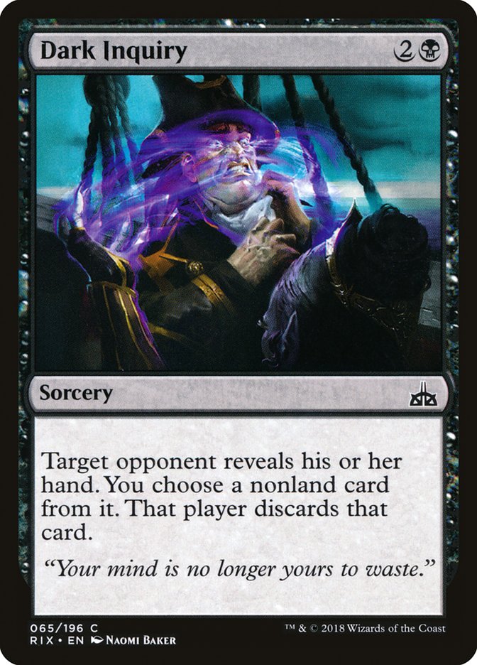 Dark Inquiry – Rivals of Ixalan [RIX] – D – #65