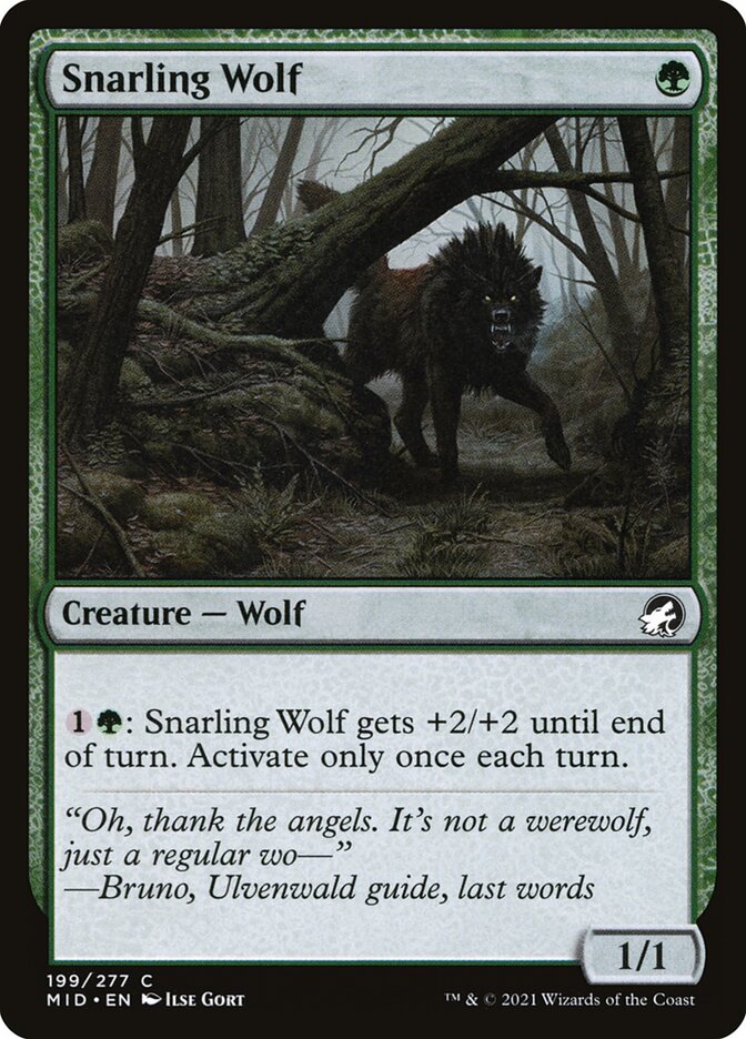 Snarling Wolf – Innistrad: Midnight Hunt [MID] – D – #199
