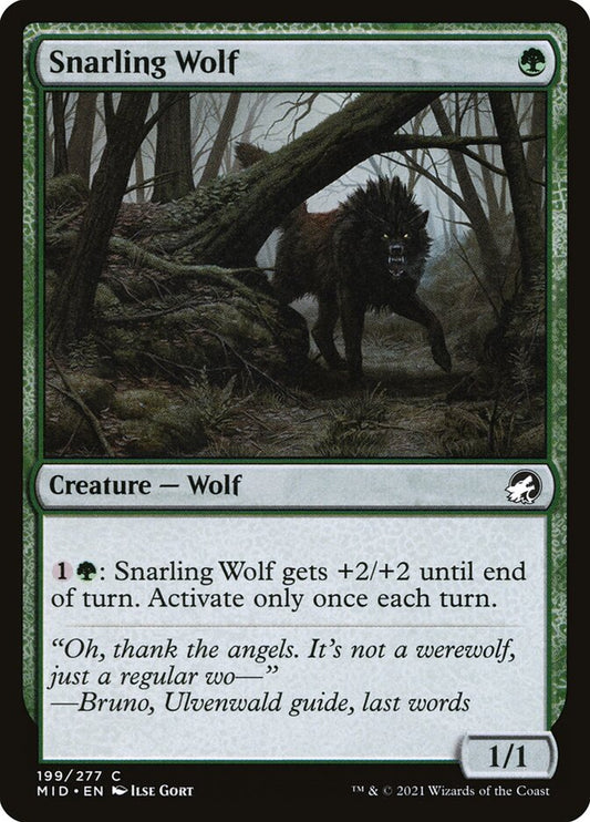 Snarling Wolf – Innistrad: Midnight Hunt [MID] – D – #199