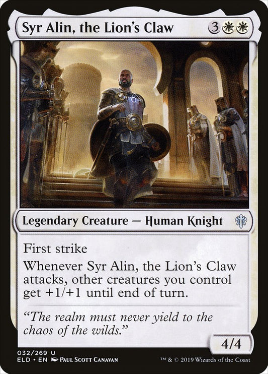 Syr Alin, the Lion's Claw – Throne of Eldraine [ELD] – English – #32