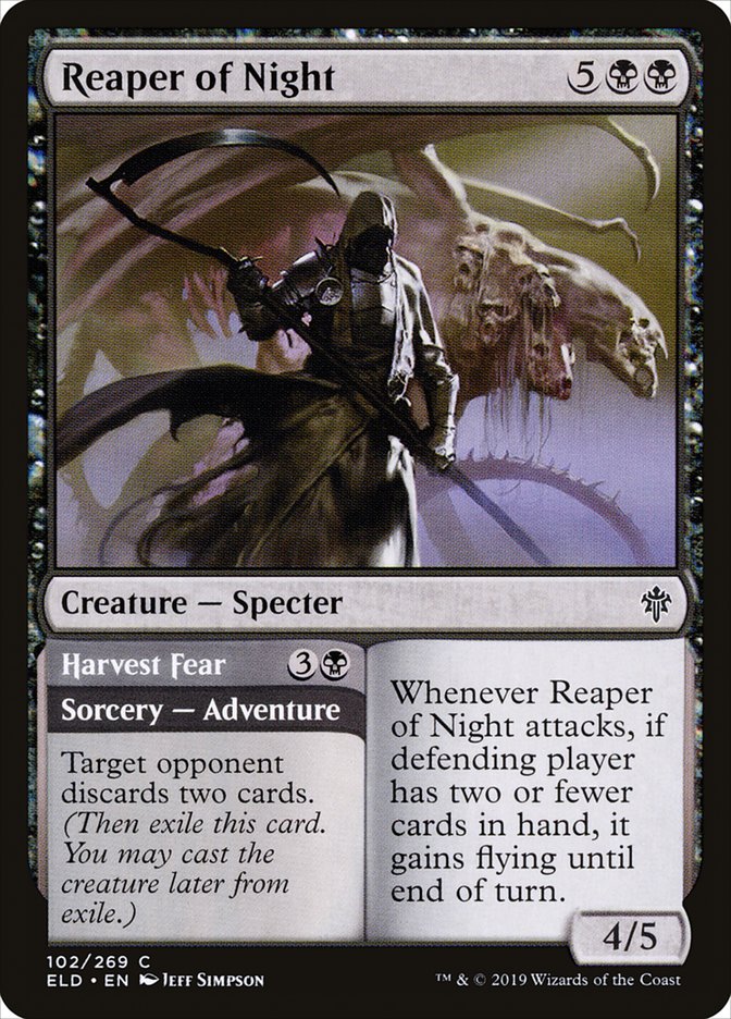 Reaper of Night // Harvest Fear – Throne of Eldraine [ELD] – English – #102