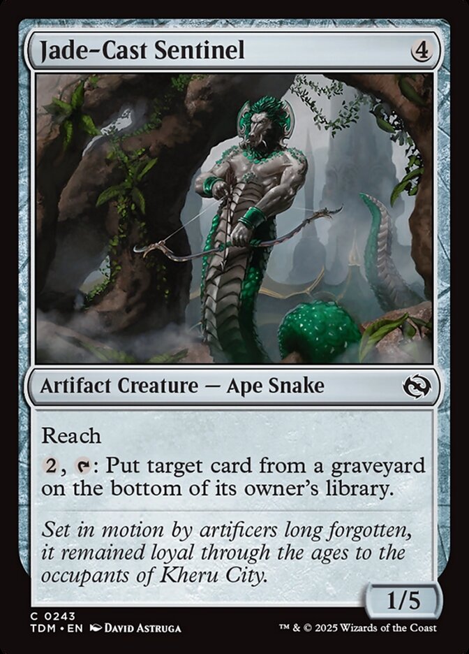 Jade-Cast Sentinel – Tarkir: Dragonstorm [TDM] – D – #243