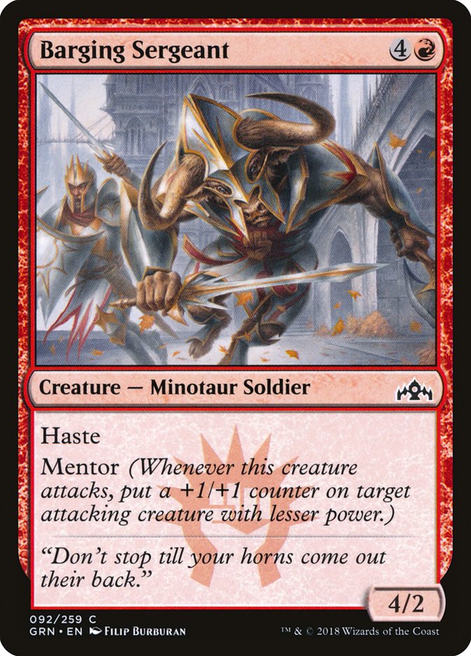 Barging Sergeant – Guilds of Ravnica [GRN] – D – #92