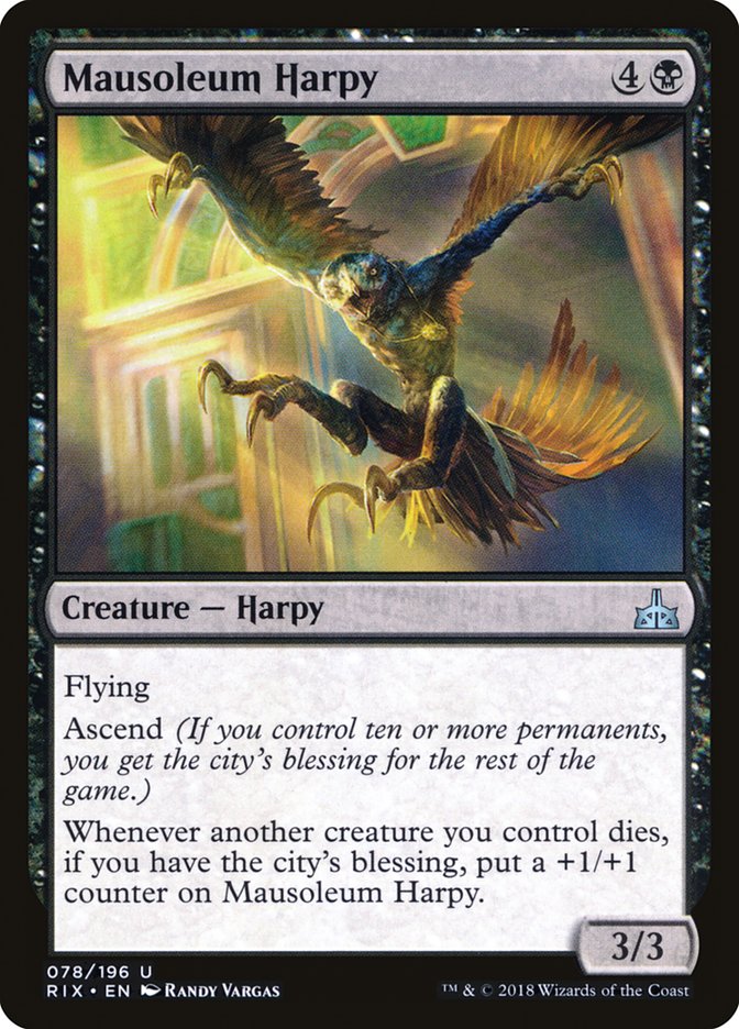 Mausoleum Harpy – Rivals of Ixalan [RIX] – D – #78
