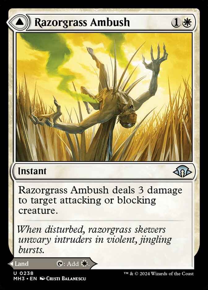 Razorgrass Ambush // Razorgrass Field – Modern Horizons 3 [MH3] – English – #238