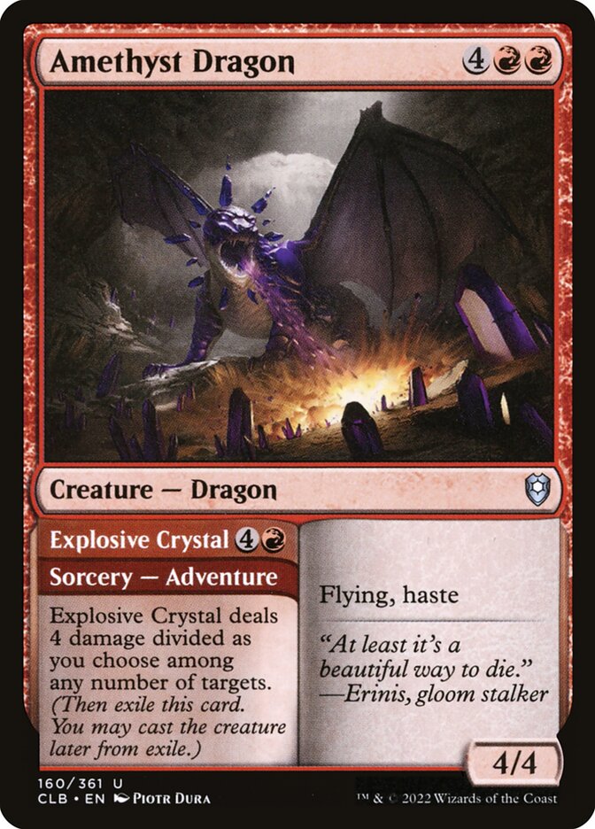 Amethyst Dragon // Explosive Crystal – Commander Legends: Battle for Baldur's Gate [CLB] – English – #160