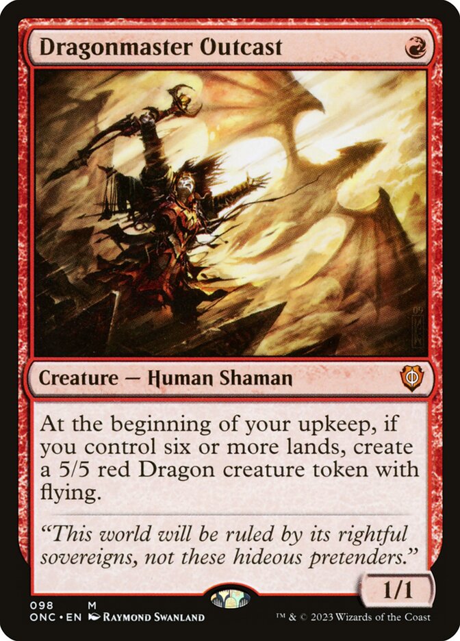 Dragonmaster Outcast – Phyrexia: All Will Be One Commander [ONC] – English – #98