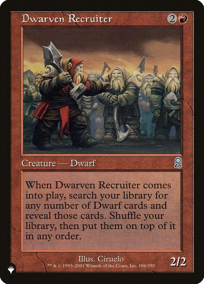 Dwarven Recruiter – The List [PLST] – English – #ODY-186