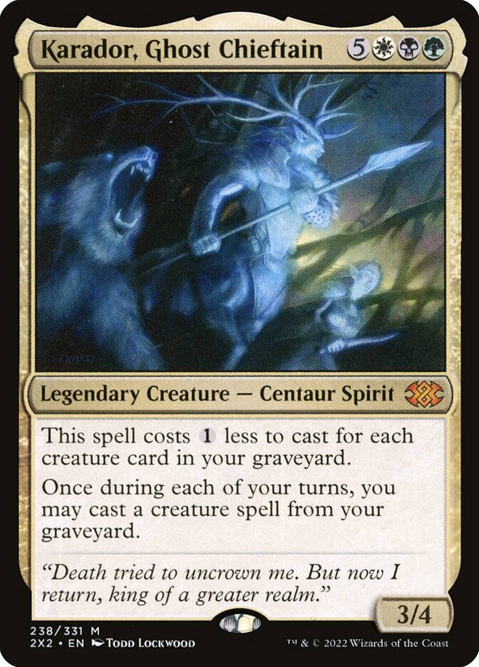 Karador, Ghost Chieftain – Double Masters 2022 [2X2] – English – #238