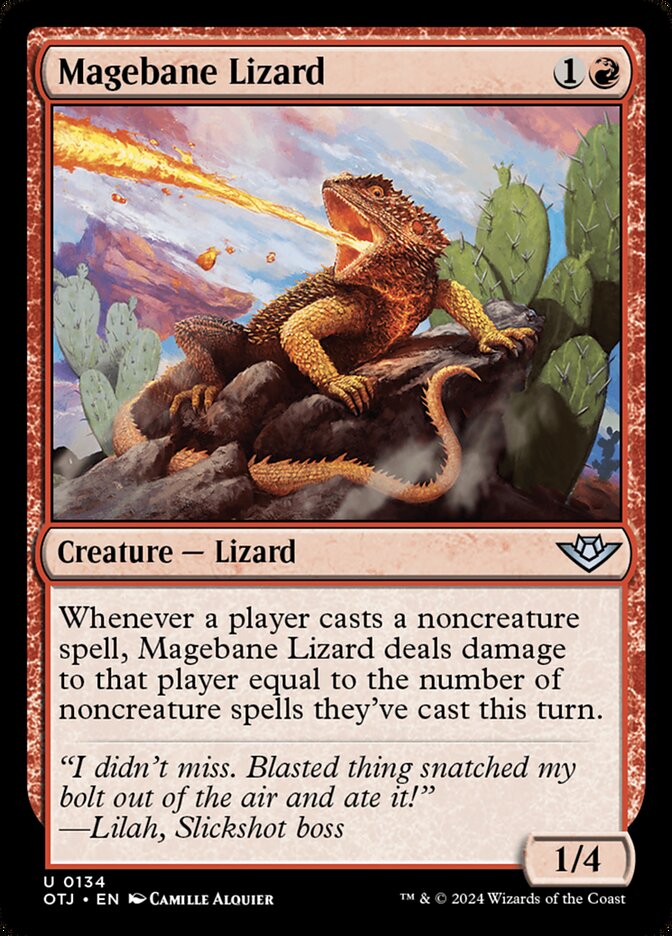 Magebane Lizard – Outlaws of Thunder Junction [OTJ] – English – #134