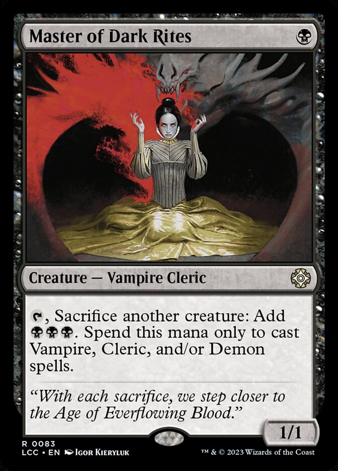Master of Dark Rites – The Lost Caverns of Ixalan Commander [LCC] – English – #83