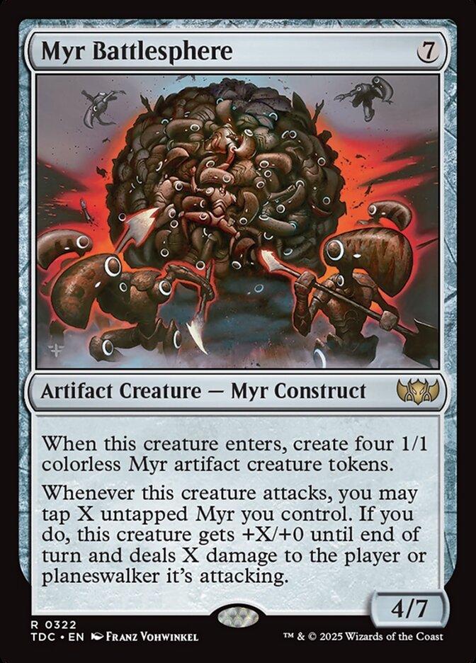 Myr Battlesphere – Tarkir: Dragonstorm Commander [TDC] – English – #322