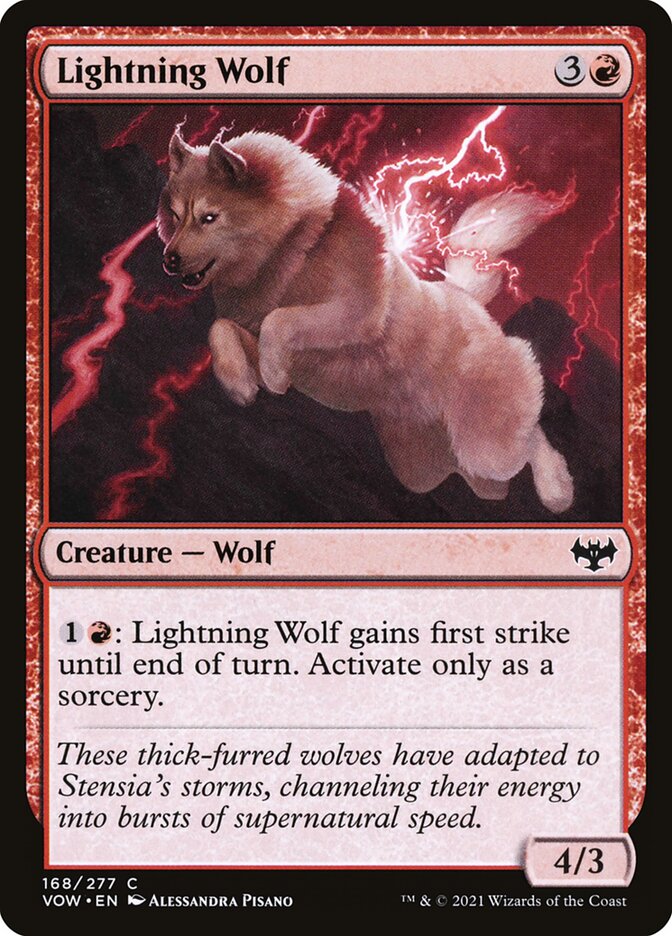 Lightning Wolf – Innistrad: Crimson Vow [VOW] – English – #168