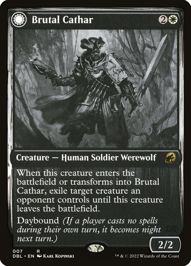 Brutal Cathar // Moonrage Brute – Innistrad: Double Feature [DBL] – English – #7