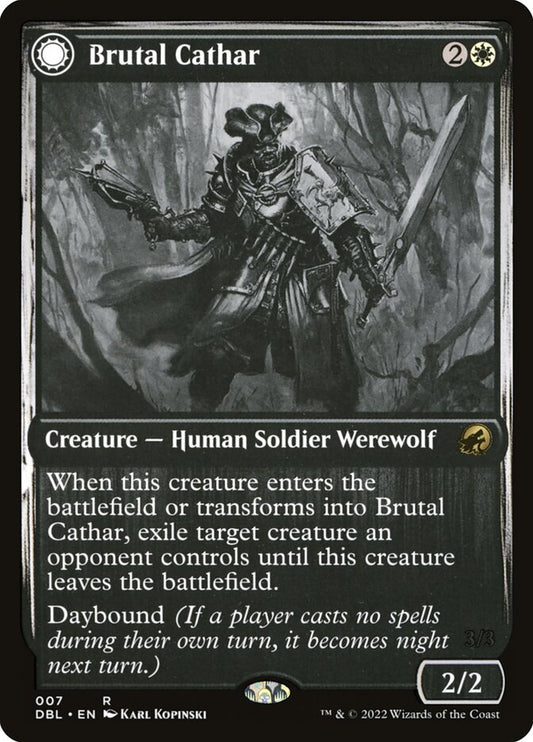 Brutal Cathar // Moonrage Brute – Innistrad: Double Feature [DBL] – English – #7