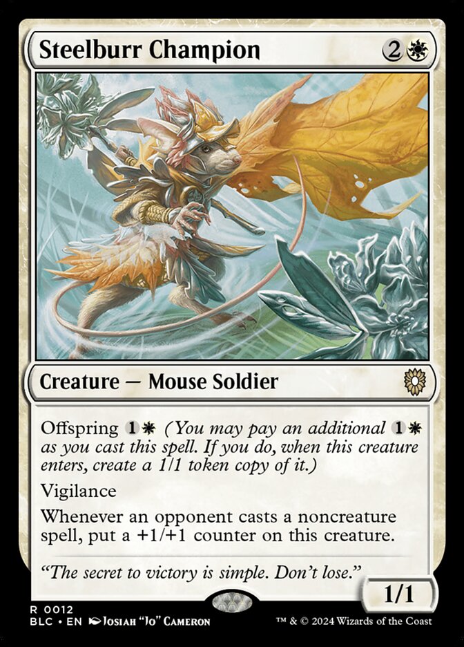 Steelburr Champion – Bloomburrow Commander [BLC] – English – #12