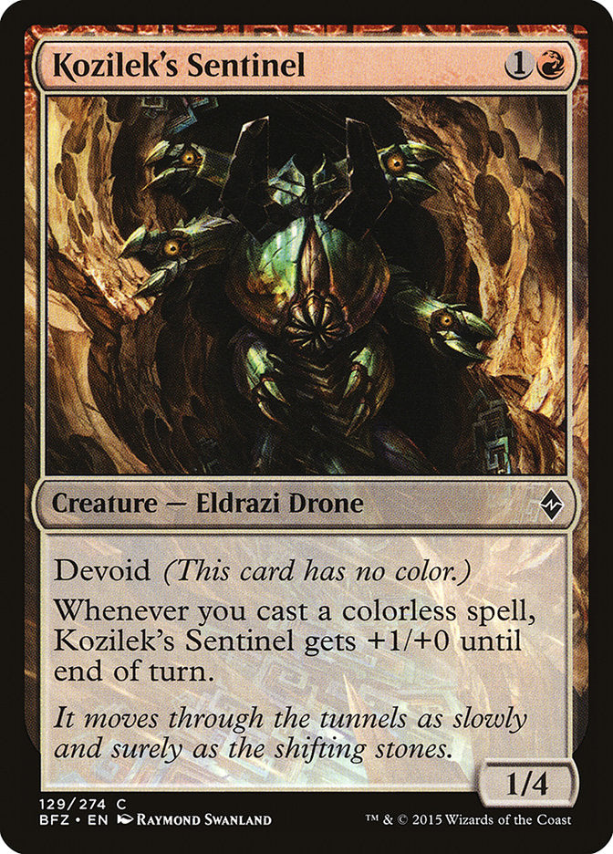 Kozilek's Sentinel – Battle for Zendikar [BFZ] – English – #129