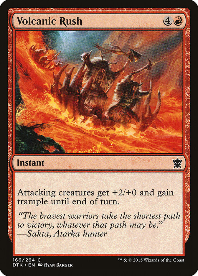 Volcanic Rush – Dragons of Tarkir [DTK] – English – #166