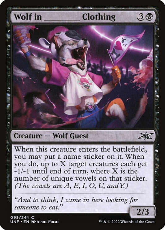 Wolf in _____ Clothing – Unfinity [UNF] – English – #95