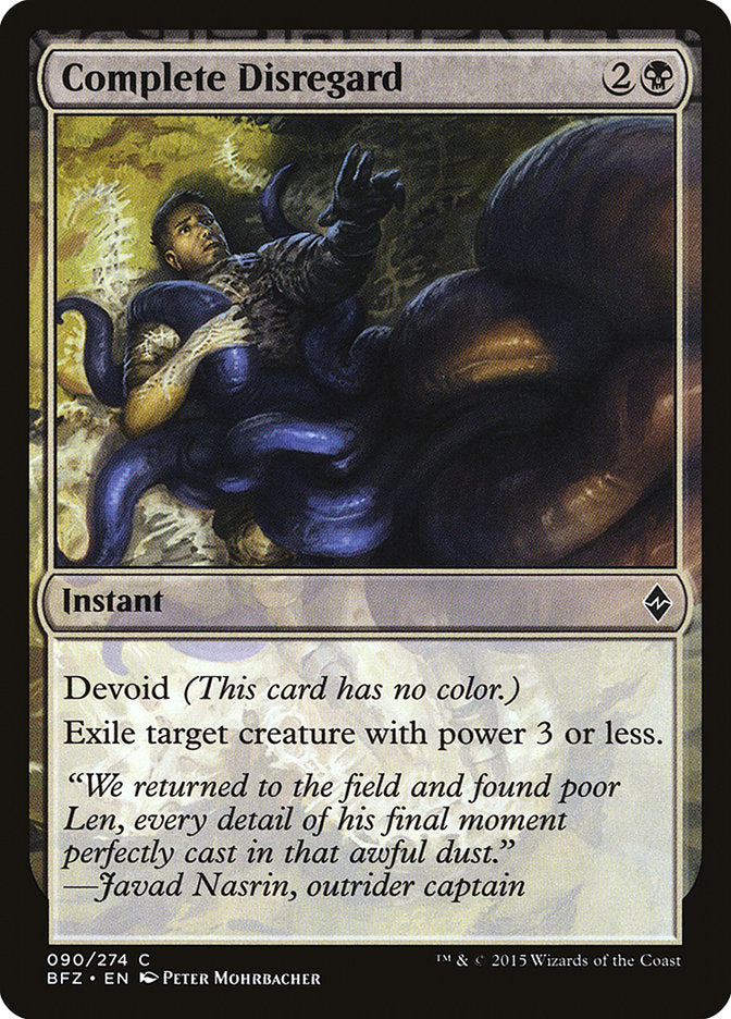 Complete Disregard – Battle for Zendikar [BFZ] – English – #90