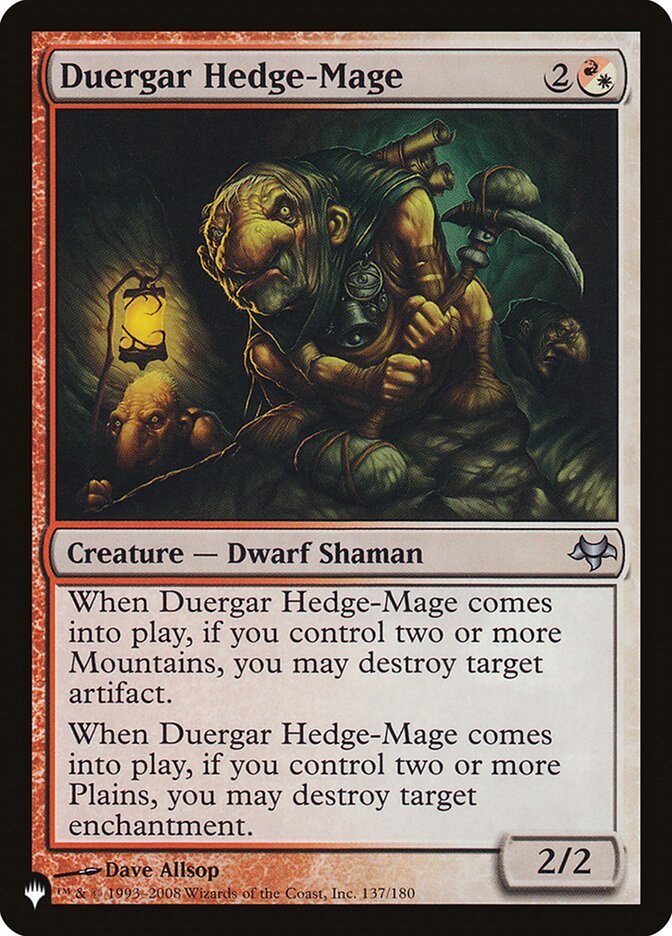 Duergar Hedge-Mage – The List [PLST] – English – #EVE-137