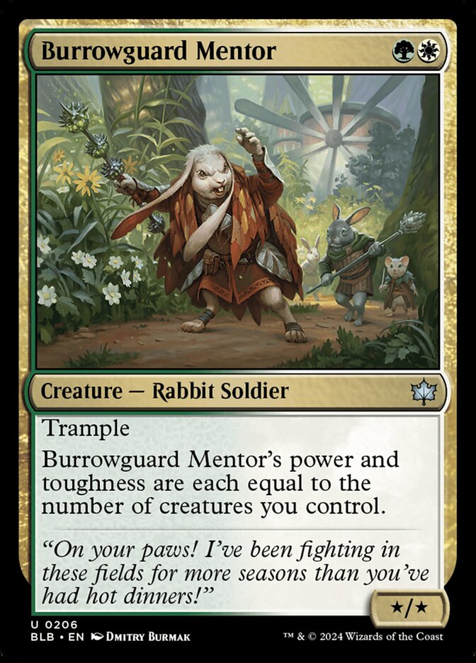 Burrowguard Mentor – Bloomburrow [BLB] – English – #206