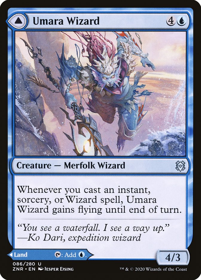Umara Wizard // Umara Skyfalls – Zendikar Rising [ZNR] – English – #86